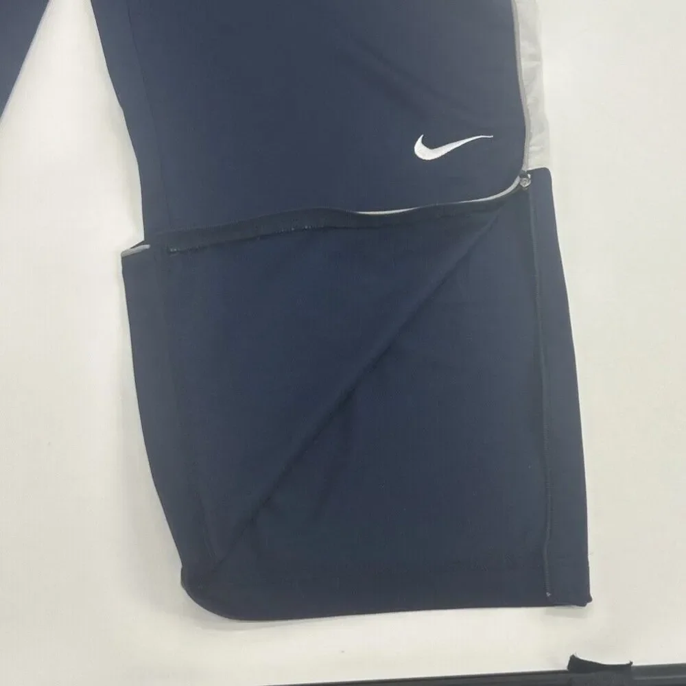 Nike Basketball Sweatpants Men's XL‎ Blue White Ankle Zip Elastic Waist Y2K